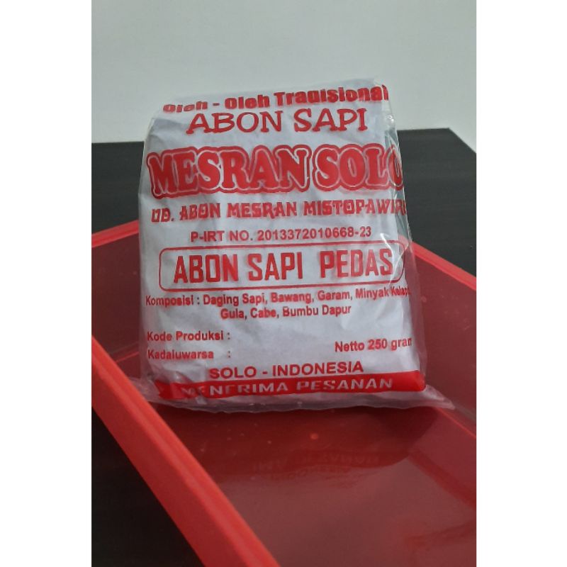 

abon sapi pedas asli mesran solo