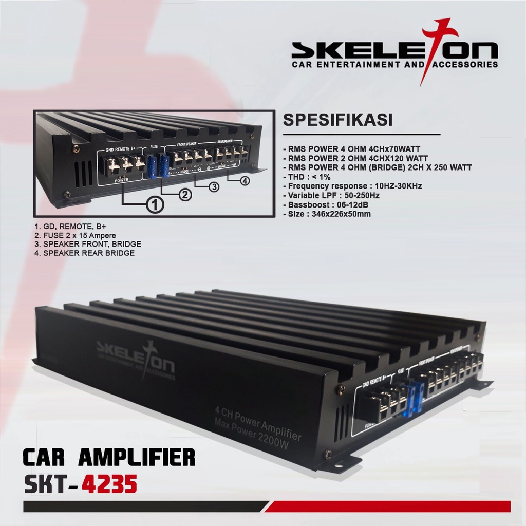 SKELETON Power / Amplifier 4 Channel SKT-4235