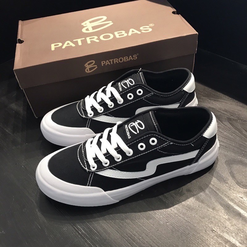 Sepatu patrobas Ivan Black White Low patrobass original bkn campess bkn campuss