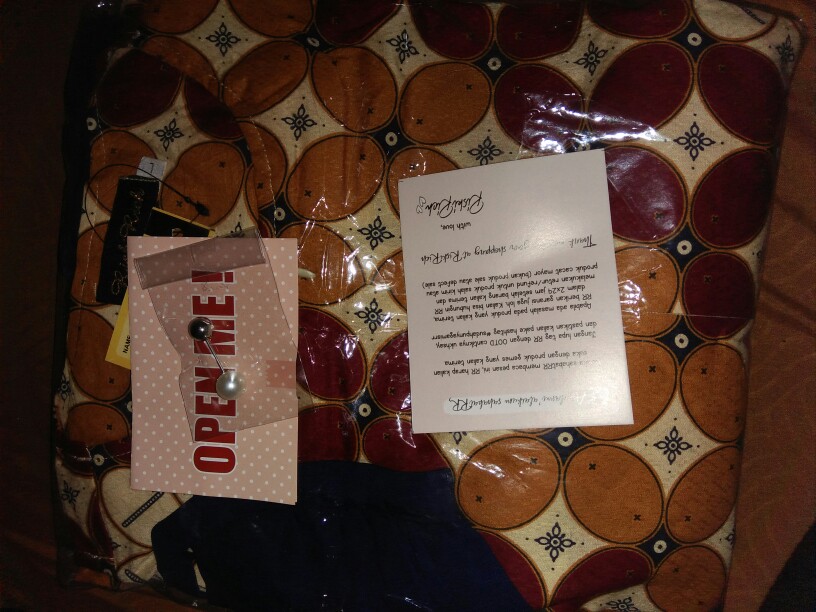 Riskirich Maezurra Gamis Batik Kombinasi Polos