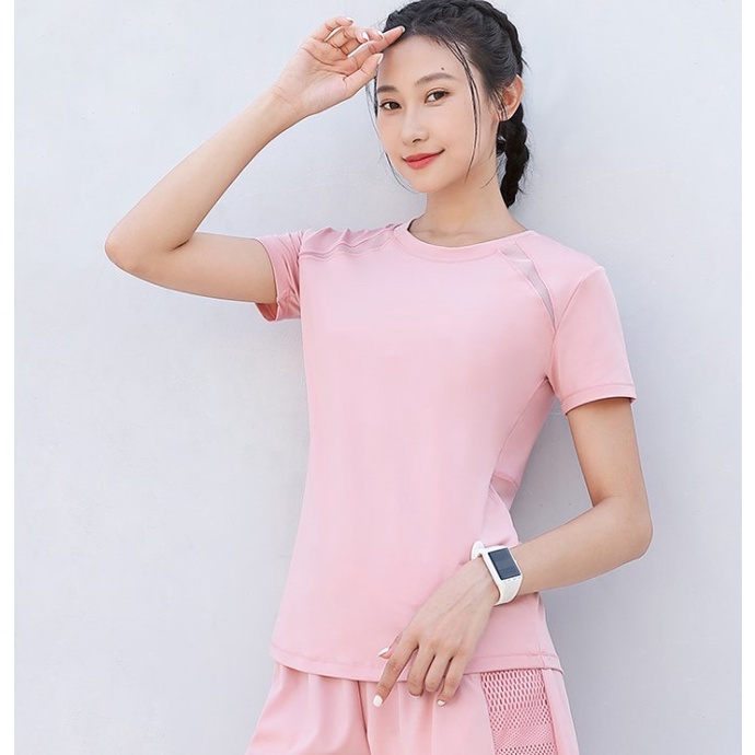 Baju Olahraga Aerobik Yoga Lengan Pendek DX818