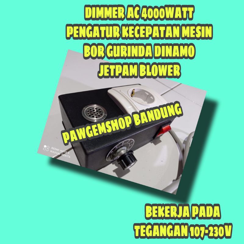dimmer ac 4000watt pengatur kecepatan mesin bor GURINDA blower dinamo