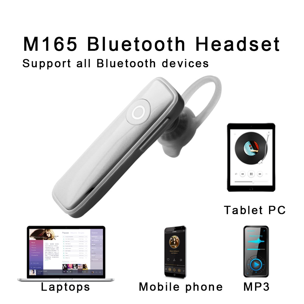 Earphone Wireless Bluetooth Mini Headset M163 M165 Earbud Headphone BONUS Earhook Ear Hook Kabel Charger