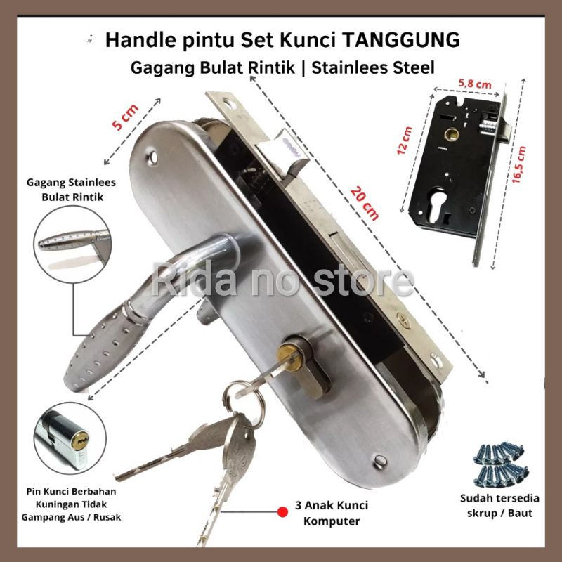 Handle Pintu 1 set kunci pintu rumah kunci pintu kamar handle pintu kamar