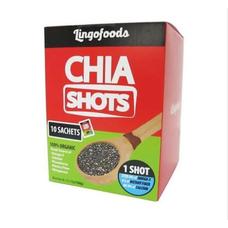 

Lingo Foods Chia Shots - Lingofoods Chia seeds 10 Sachets (@10g)