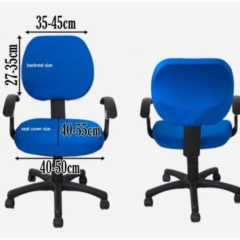 Sarung kursi kantor putar-Polyester spandex OFFICE CHAIR cover elastis