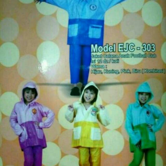 Jas Hujan Jaket Celana ANAK FOOTBALL Elmondo EJC 303