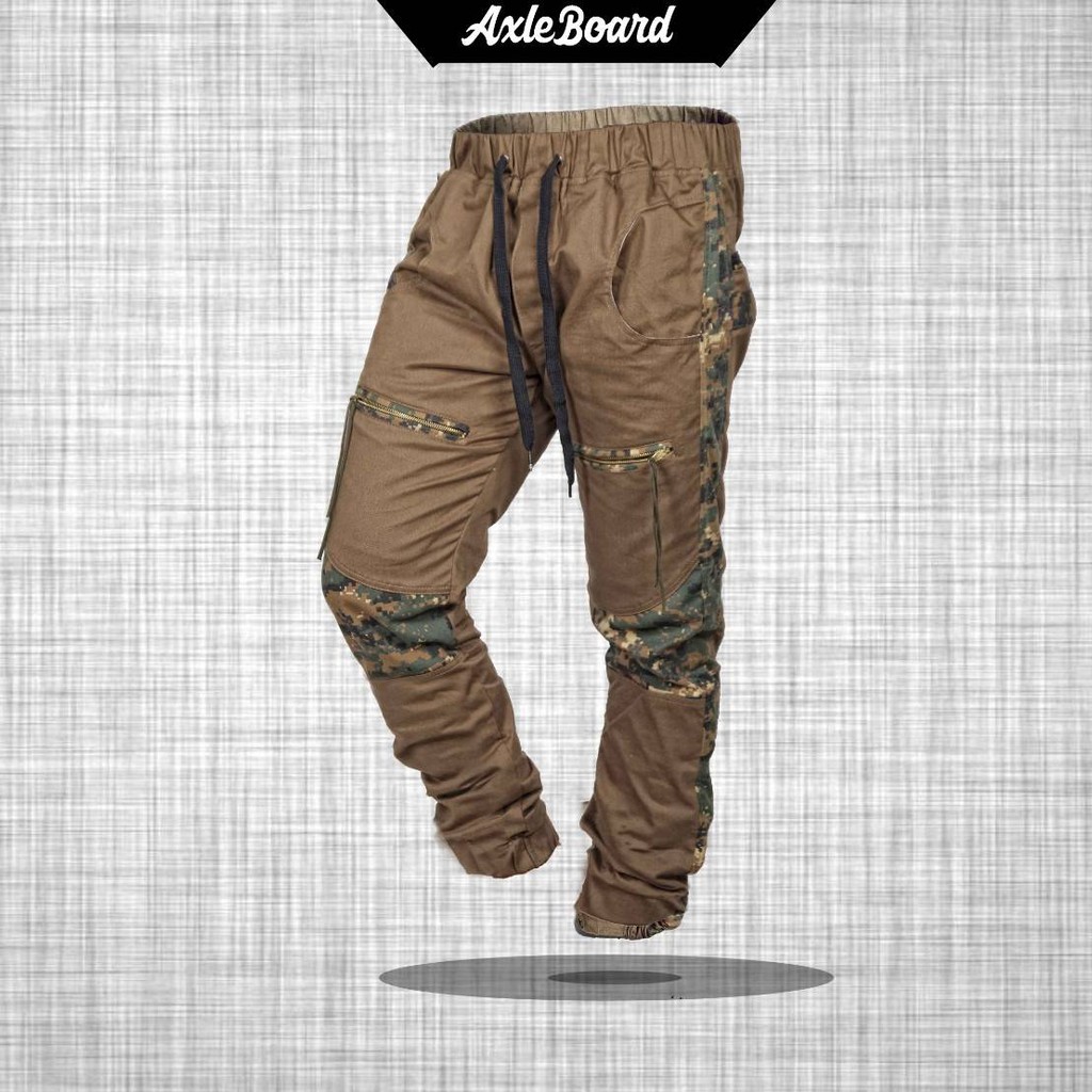 EXCLUSIVE Celana Japan Korean Style - CAMOLINE TWIL JOGGER PANTS - 1 AxelBoard Kyuzwear