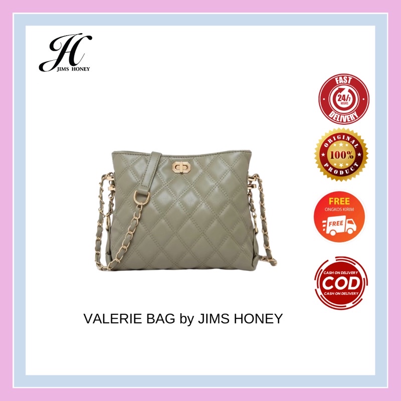 JIMS HONEY VALERIE BAG tas wanita ori import hangout pesta kondangan tali rantai selempang