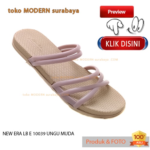 Sandal wanita casual sandal slide karet murah NEW ERA LB E 10039