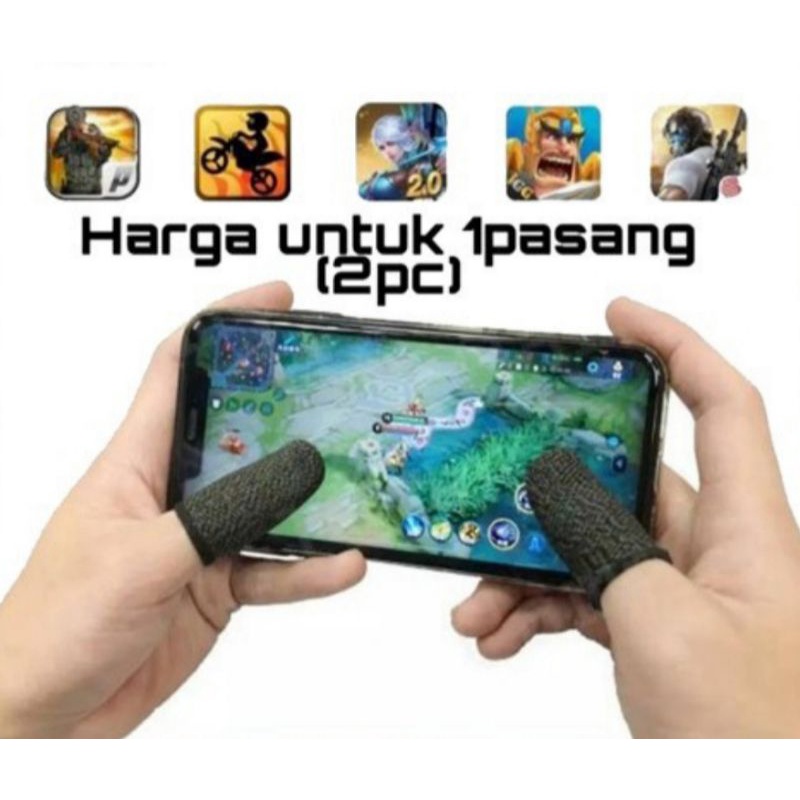 sarung jempol game 1 pasang ( 2 pcs )  sarung pubg finger cots sarung jempol anti keringat