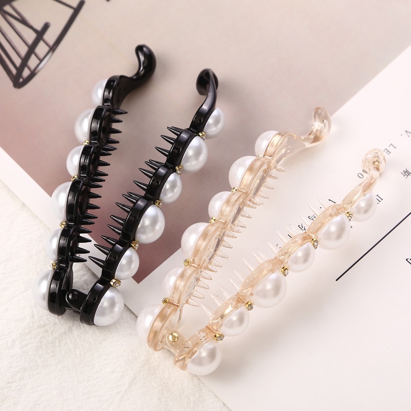Jedai Jepit Rambut Pisang Mutiara 10.5cm PREMIUM Ponitail Jepit Salon Korea Banana Ponytail Hair Claw Clips