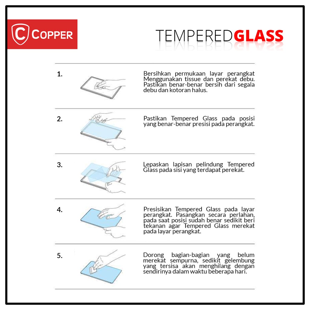 Ipad Mini 4 / 7,9&quot; (2015) - COPPER TEMPERED GLASS FULL CLEAR