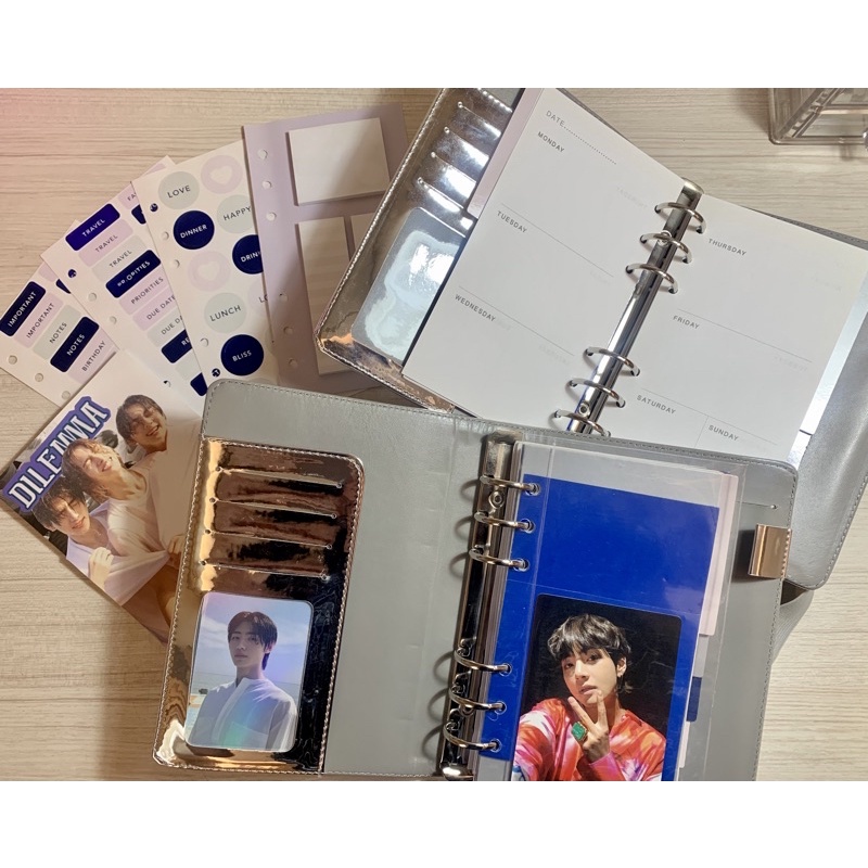 Paket Lengkap Binder Planner/Photocard KPOP A6 (New & Preloved), Notes, & Refill Kertas
