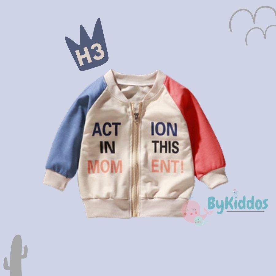 ByKiddos - Jaket Anak Laki Laki / Jaket Anak Perempuan / Jaket Unisex / Jaket Bayi / Hoodie anak Import