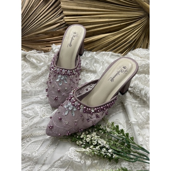 sepatu Rafaizoutfit Zaneta wrna mauve tinggi 7cm tahu