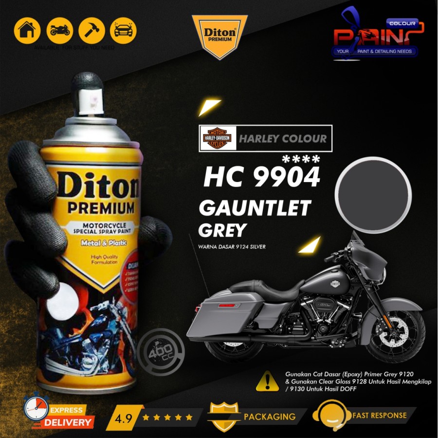 Cat Semprot DITON PREMIUM Harley Colors - Gauntlet Grey HC9904****