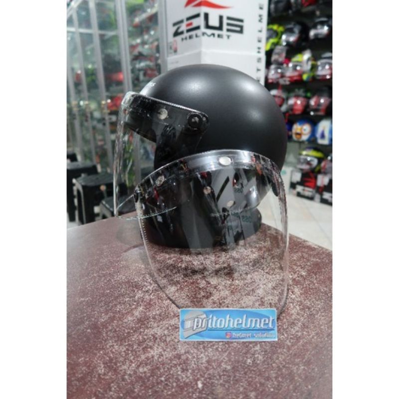 Jual visor flat bogo retro mudel venom open / kaca datar Helm bogo