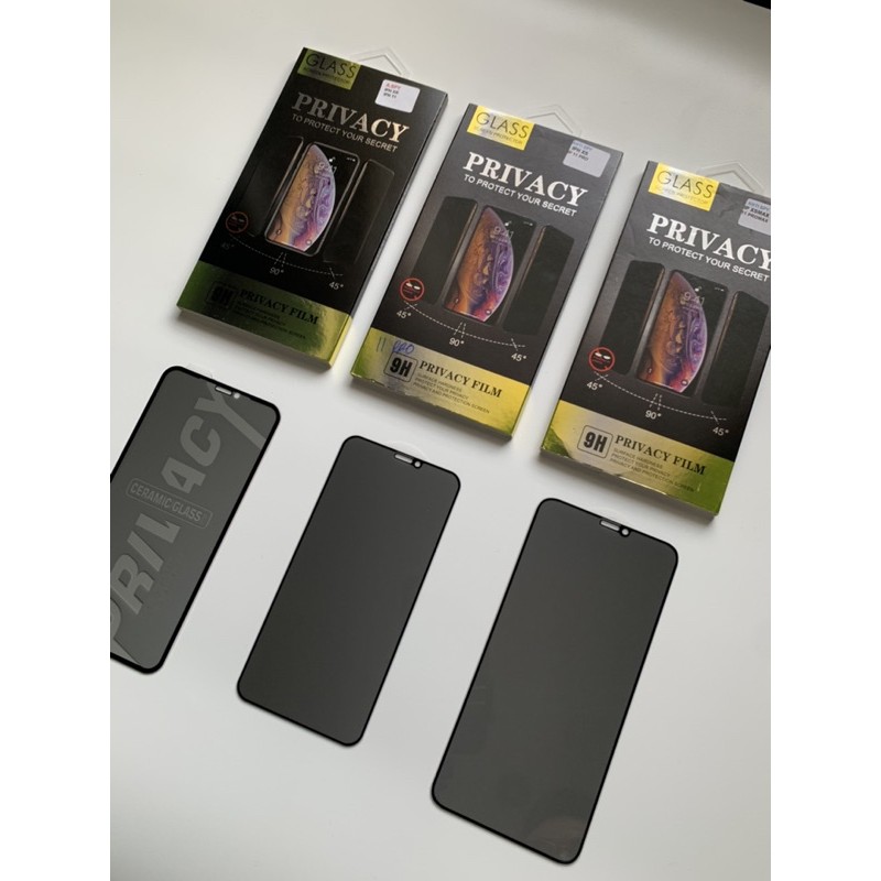 Anti Spy Tempered Glass Iphone XR XS XS MAX 11 11 PRO MAX Privacy Full Cover Kaca Premium Anti Gores