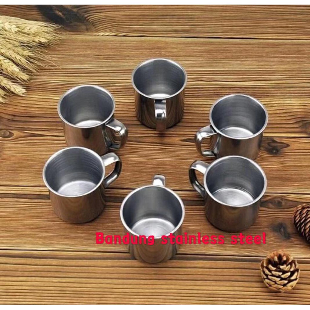 12pcs Muk Kopi Teh serbaguna murah 7, 8, 9cm / Gelas cangkir stainless mug