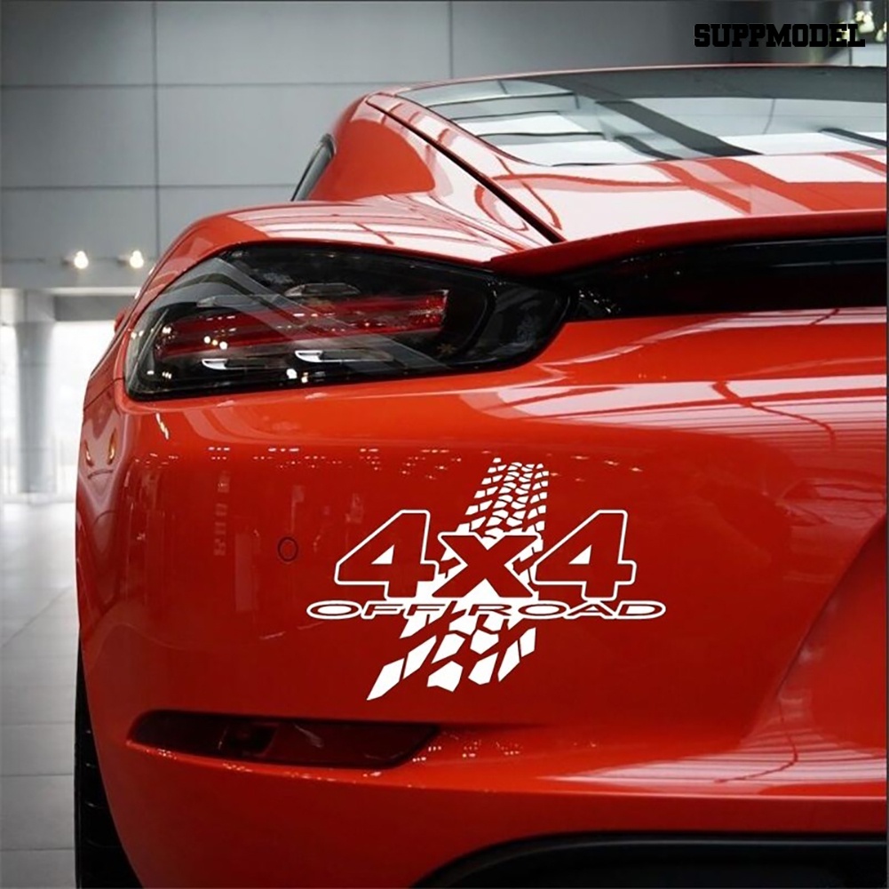 Stiker Decal Motif Tulisan 4x4 Off Road Untuk Dekorasi Body / Jendela / Bumper Mobil