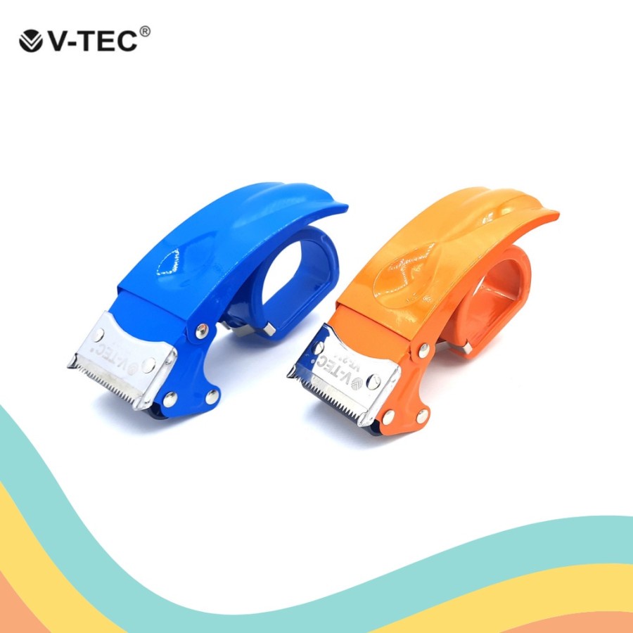 Tape Dispenser Lakban OPP Besi - Tape Cutter V-Tec Type VT 216 + Pengunci