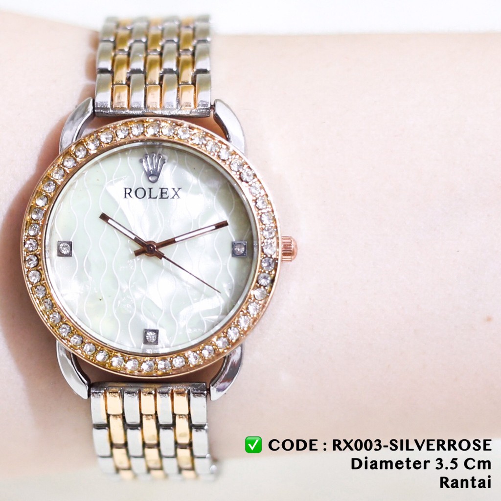 Jam tangan wanita Rolex rantai fashion cewek grosir termurah RX003