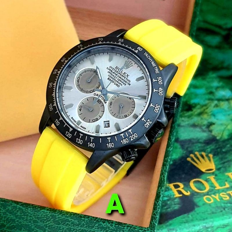 Jam Tangan Analog Pria Rolex Daytona Bamford RLX775X Chronograph Grade Ultimate Premium