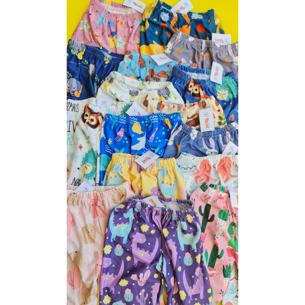 INOEL KIDS (XL) CELANA LEGGING PANJANG ANAK LUCU BAHAN SPANDEX BISA PILIH MOTIF (5-6 TAHUN)