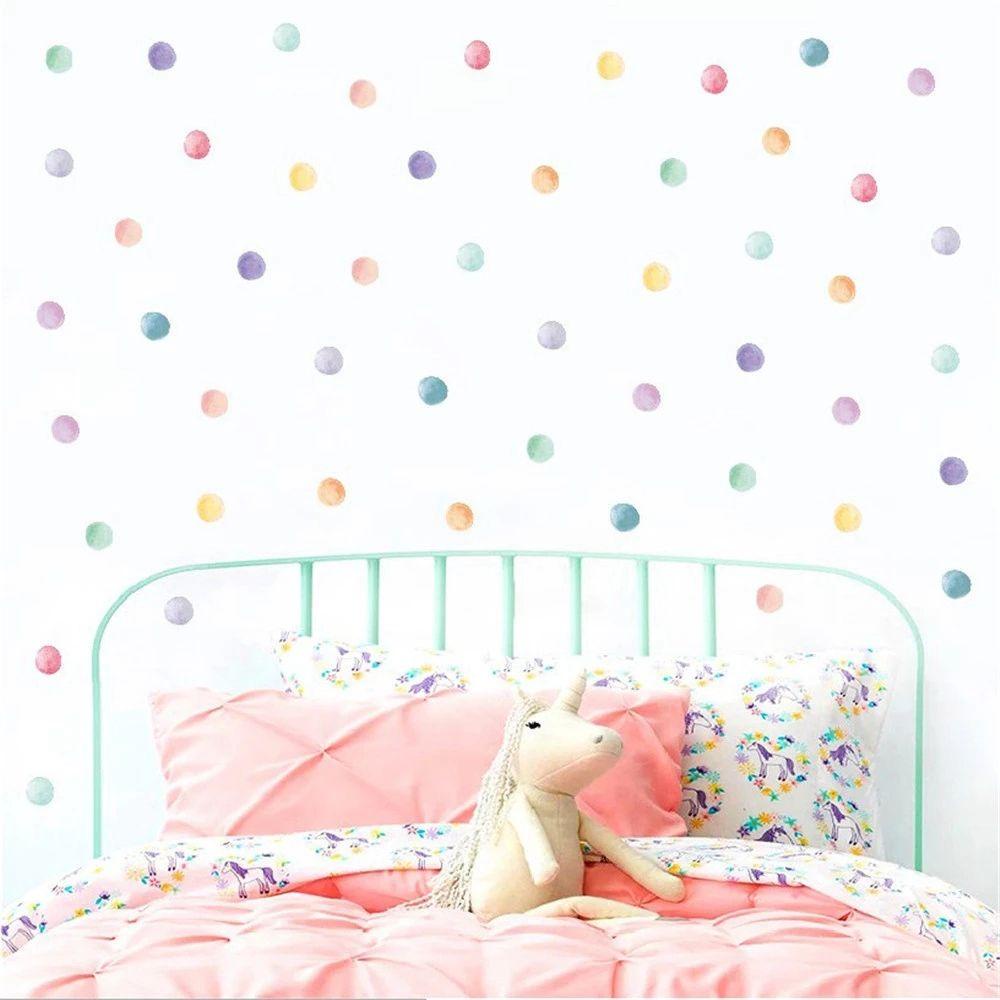 [Elegan] Decals Multi Color Serbaguna Mempercantik Dekorasi Dinding Rumah Perekat Diri Grafiti Lucu Dekorasi Kamar Anak Dot Stiker Dinding