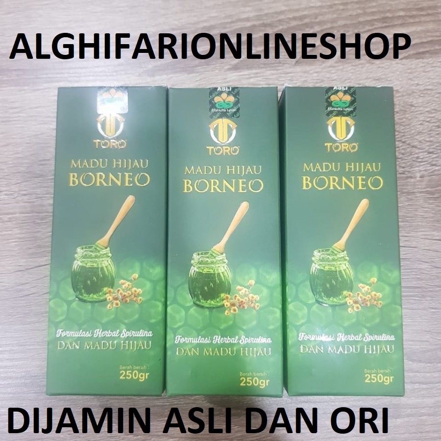 Madu Hijau ORIGINAL Borneo Plus Herbal Spirulina TORO 250 Gram ASLI