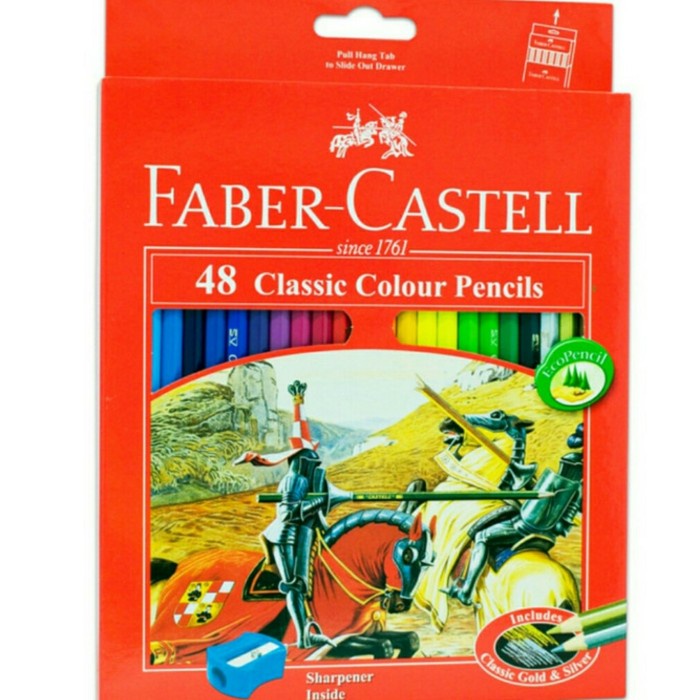 

WARNAPENSIL- PENSIL WARNA FABER CASTELL 48 WARNA LONG -PENSIL WARNA