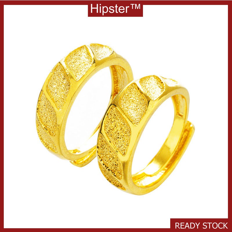 Hot Sale New Classic Fashion Romantic 18K Gold Couple Adjustable Ring