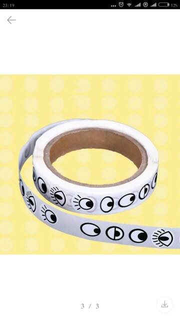 

HJK Cute Self-adhesive Paper Eye Stickers Roll - Stiker Mata - Craft - Kerajinan Tangan