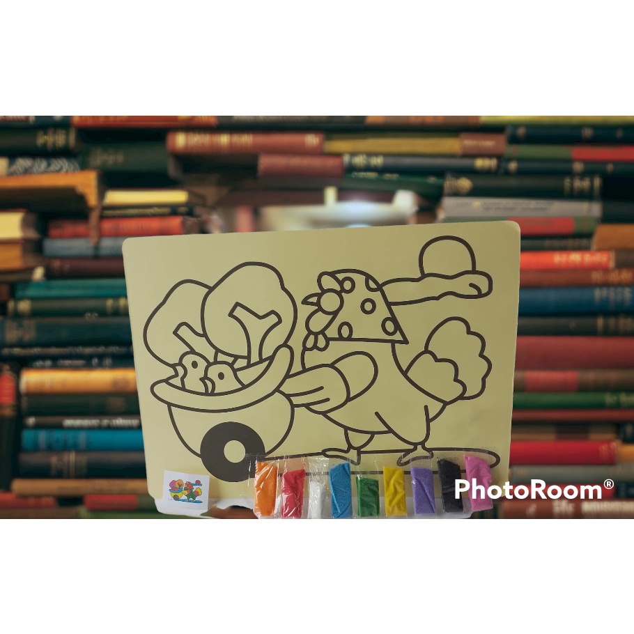 Mainan Edukasi Kertas Mewarnai Dengan Pasir | mewarnai dengan pasir | buku mewarnai | mewarnai murah