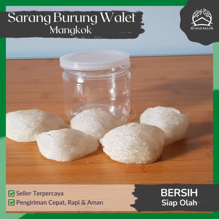 

Sarang Burung Walet Mangkok Bersih Siap Olah - 25 gram