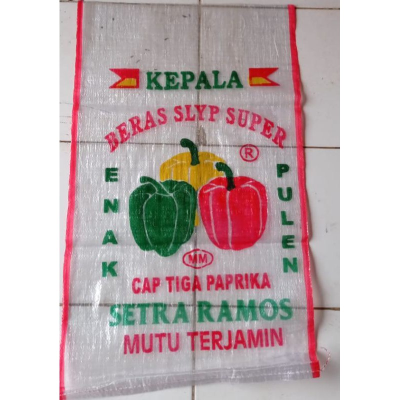 

karung beras paprika Transparant 25 kg(ini kemasan bukan beras )