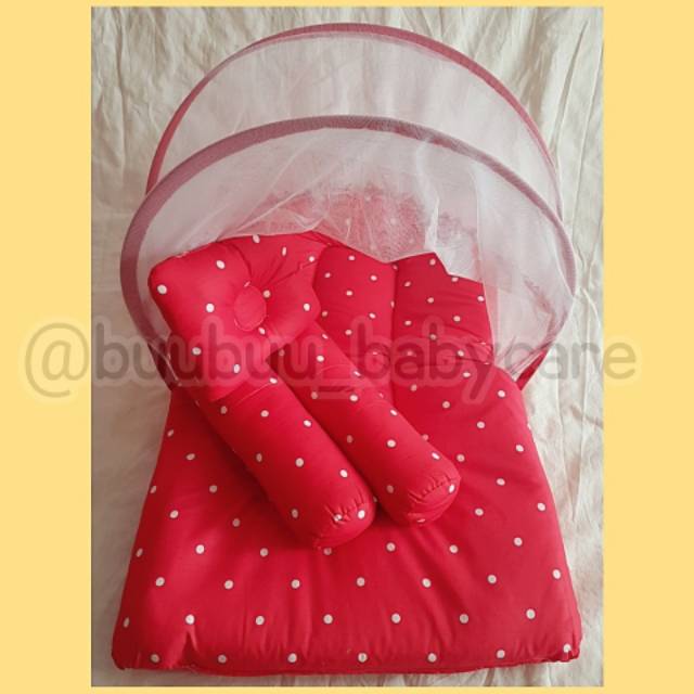 KASUR KELAMBU / Kasur Lipat Kelambu Motif POLKADOT