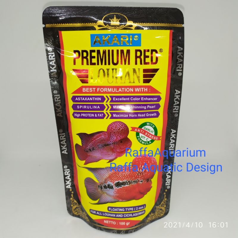 PELET AKARI PREMIUM RED LOUHAN PAKAN IKAN AKARI LOUHAN