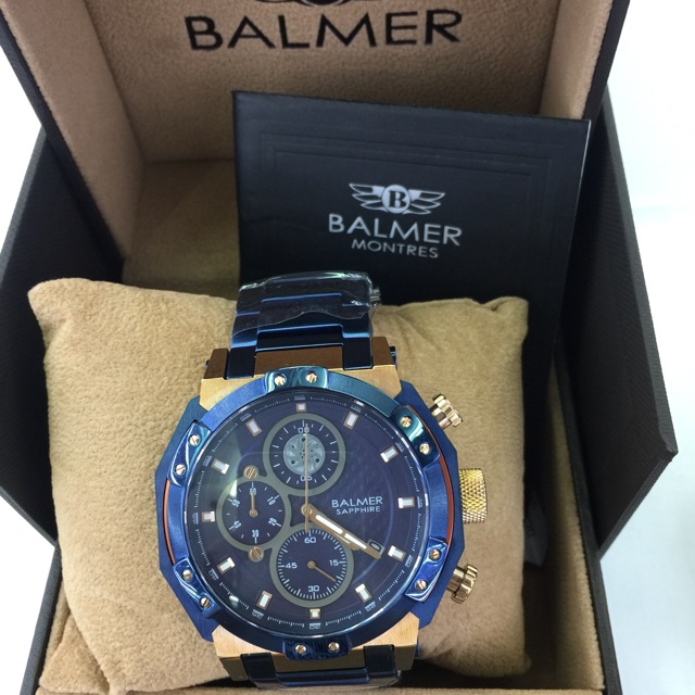 BALMER sapphire tali rantai biru Rose pria B 7998 MR