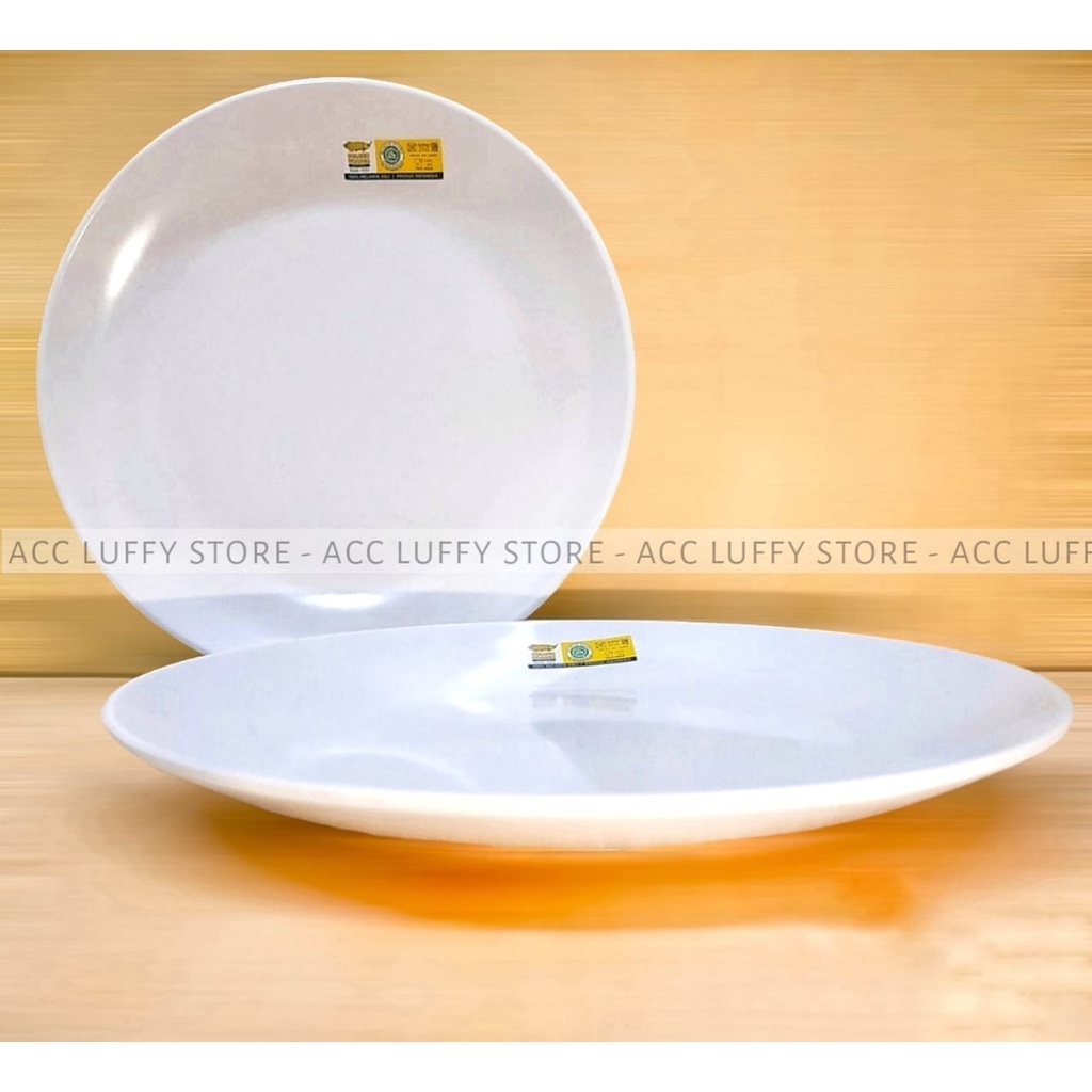 Piring Bulan Melamin Golden Dragon P1008 - Piring Ceper Melamin - Piring Saji - Piring Melamin Hitam