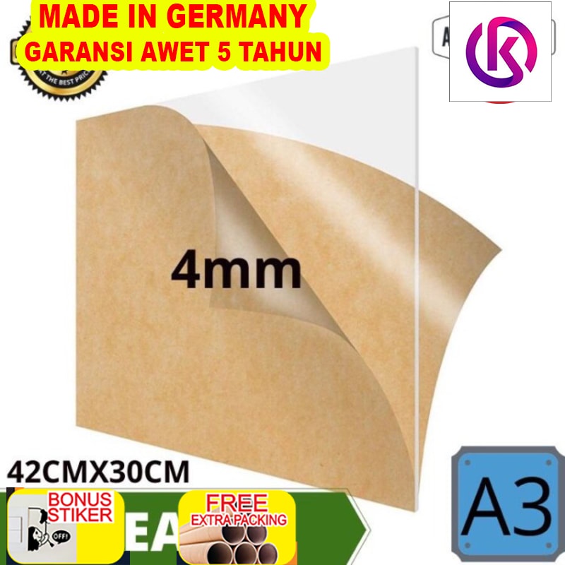 

Promo Acrylic Lembaran 4mm bening Ukuran A3