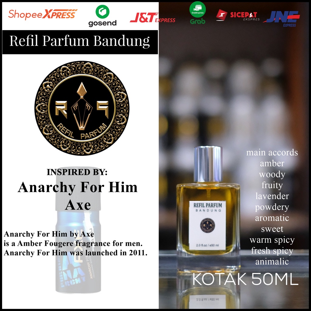 Refil Parfum Inspired By Axe Anarchy 35ml - 120ml