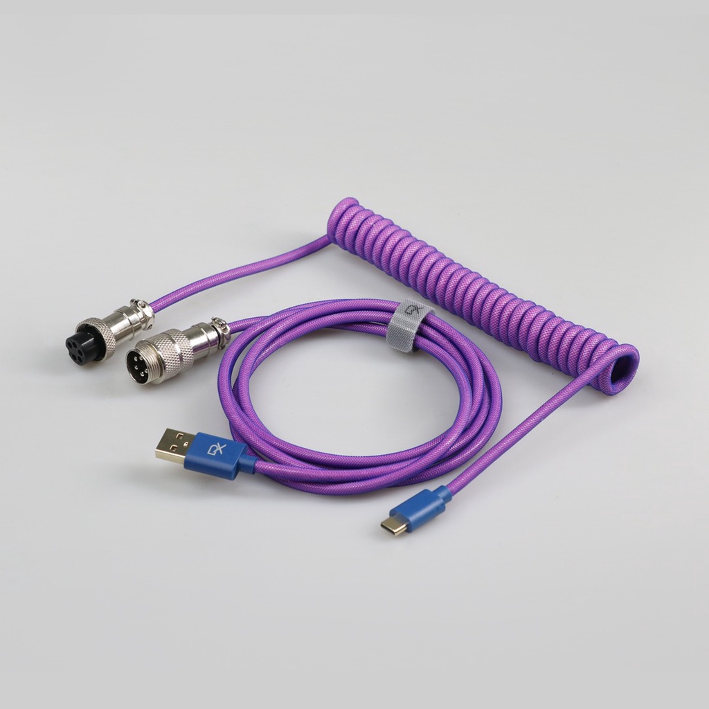 Rexus Coiled Kabel Daxa DX-CC1/ CC1 USB Type C for Mechanical Keyboard