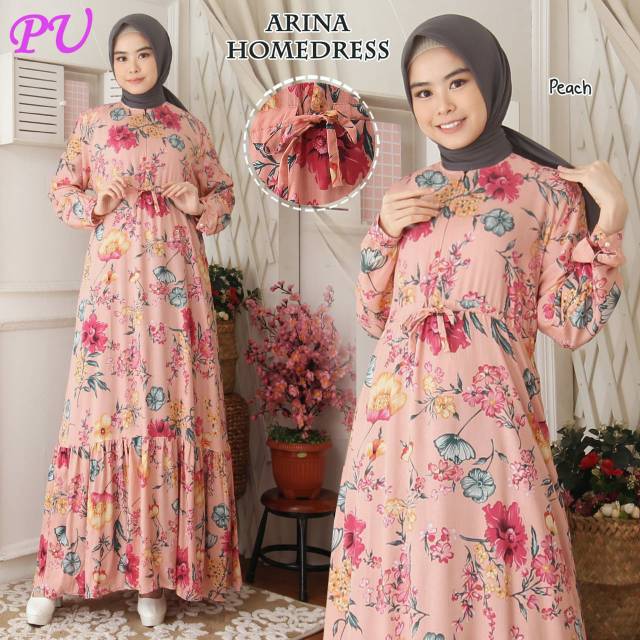 Gamis Homedress Arina gamis rumahan adem nyaman cantiq