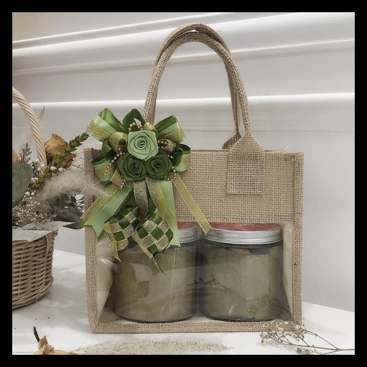 TAS KARUNG GONI HAMPERS PACKAGING LEBARAN IDUL FITRI ESTETIK AESTHETIC TERMURAH
