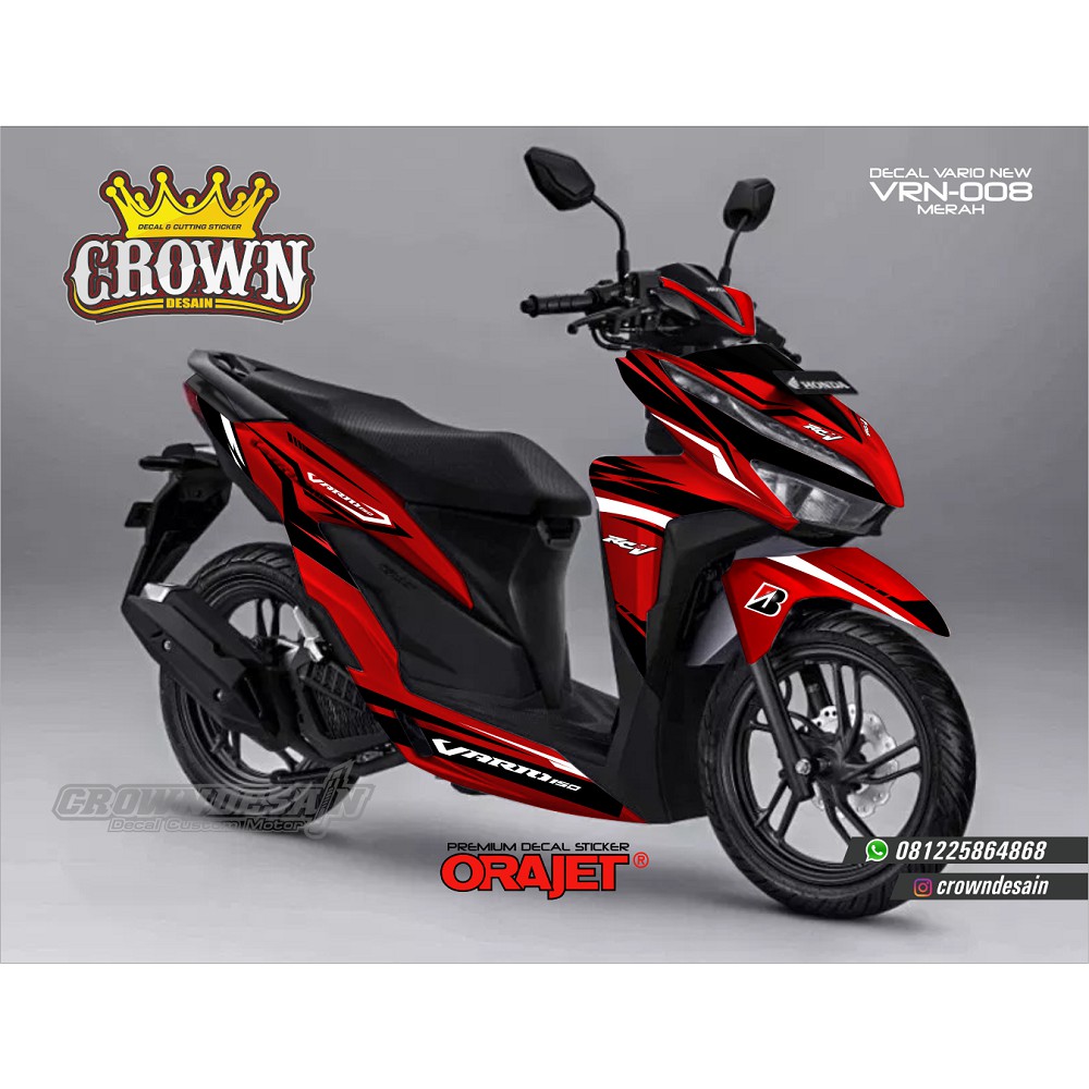 Decal Stiker  New Vario  150  125 2022 Fullbody Red Enemy 