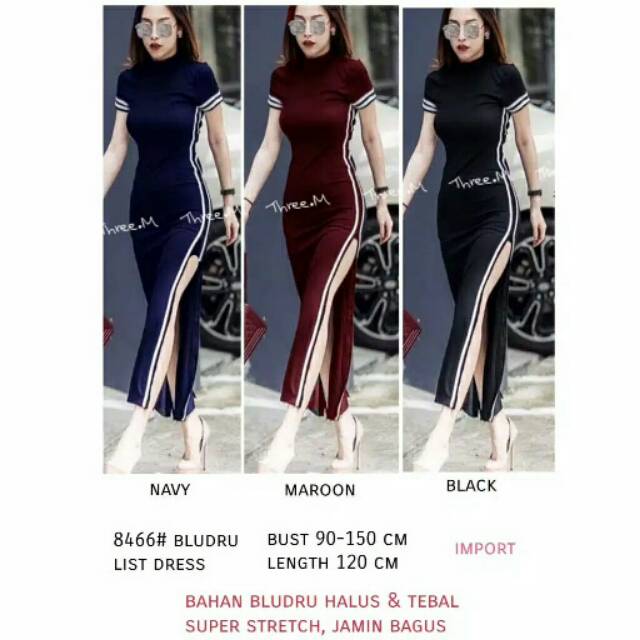 bludru dress velvet list impor