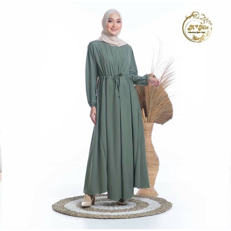 (DBY) GAMIS AMIELA REMPEL KERUT DAILY BUSUI DRESS MOSCREPE PREMIUM