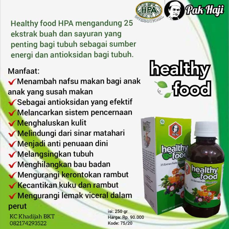 Healthy Food HPA / HPA hj Ismail bin Ahmad